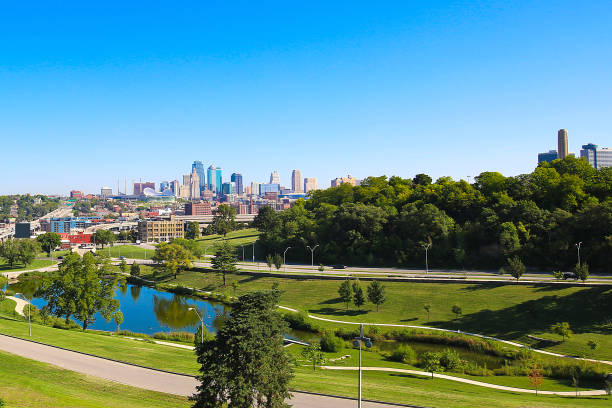 istock Kansas City Skyline Lake View 1054198864