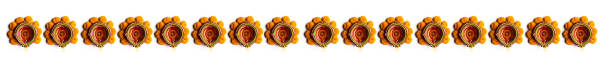 istock Diwali diya/lamp border or strip over white background 1054212608