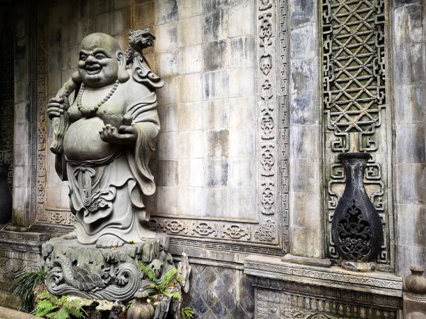 View of the Lake of Heavenly Clarity in the Third Courtyard of the Temple of Literature during a rainy day. Hanoi, Vietnam,  July 2025. The Van Mieu is one of several temples in Vietnam which is dedicated to Confucius, sages, and scholars. The temple is located to the south of the Imperial Citadel of Thang Long. The various pavilions, halls, statues, and stelae of doctors are places where offering ceremonies, study sessions, and the strict exams