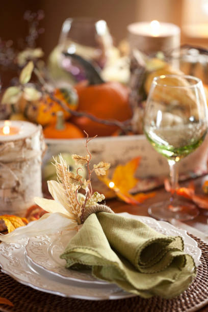 istock Autumn Thanksgiving holiday dining table 1054214810