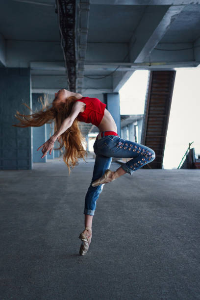 istock Ballerina dancing. Street performance. 1054219146