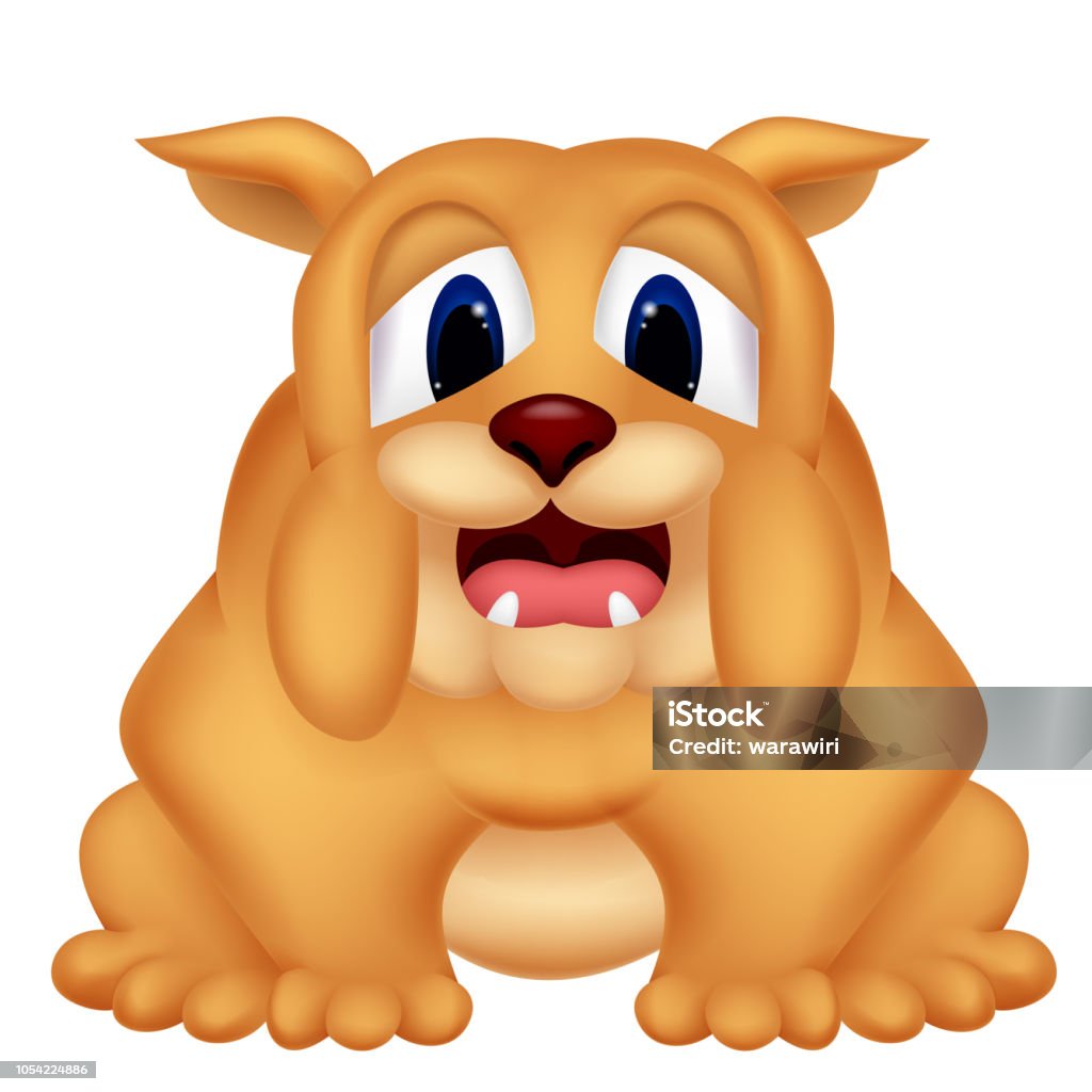 Light brown Bull Dog Light brown Bull Dog - full color Animal stock vector