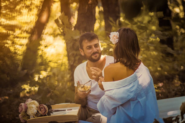 istock Breakfast in woodland. 1054225100