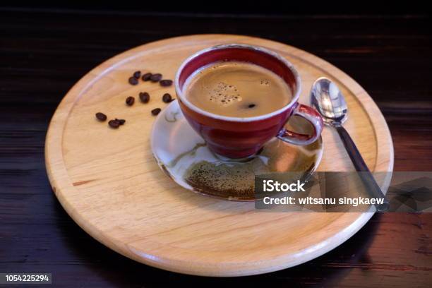 Coffee Cup On Wooden Table Stock Photo - Download Image Now - 2015, Backgrounds, Blank