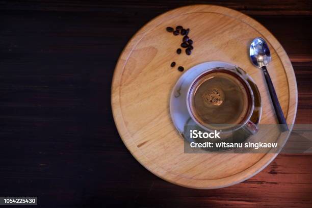 Coffee Cup On Wooden Table Stock Photo - Download Image Now - 2015, Backgrounds, Blank