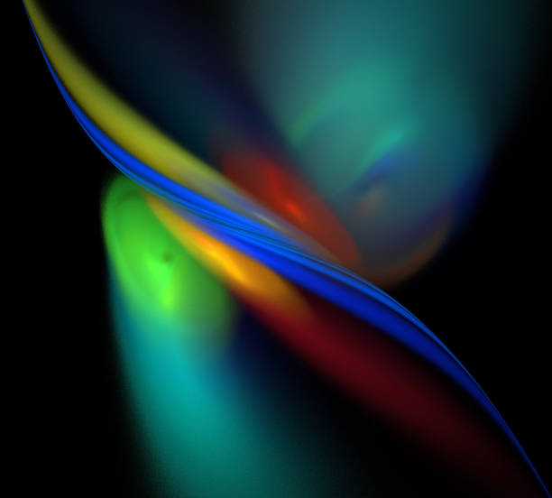 istock image of one Digital Fractal on Black Color 1054231048