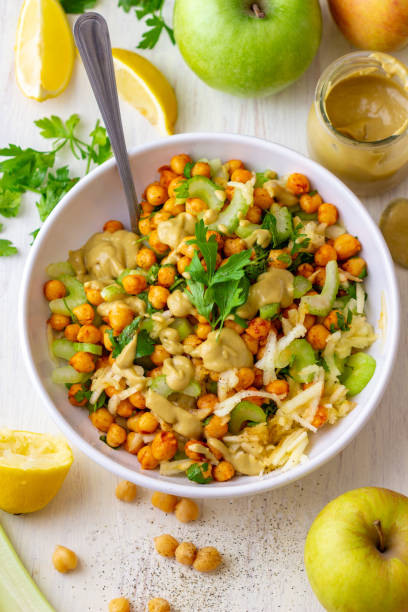 istock Chickpea Pea Salad with Celery and Apple 1054236176