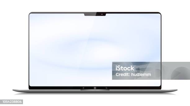 Vector Blank New Style Laptop Isolated On White Background Stock Illustration - Download Image Now