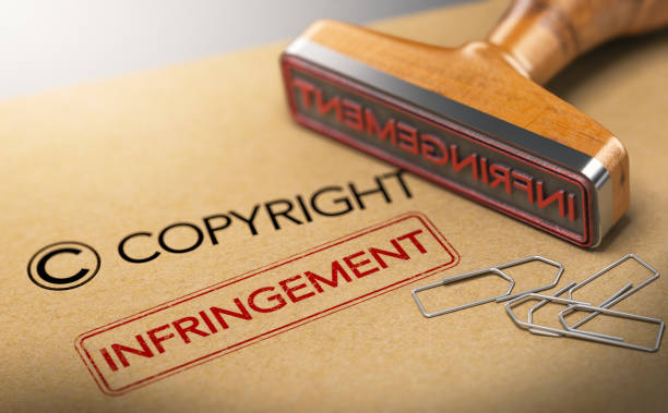 intellectual property rights concept, copyright infringement - infringe imagens e fotografias de stock