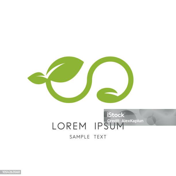 Infinity Nature Sprout And Seed Symbol Stock Illustration - Download Image Now - Seed, Seedling, Bean Sprout