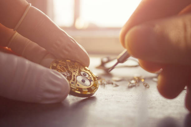 istock Watchmaker is repairing the mechanical watches in his workshop 1054269130
