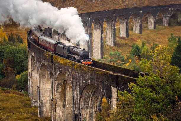 west highland scotland - viaduct stockfoto's en -beelden