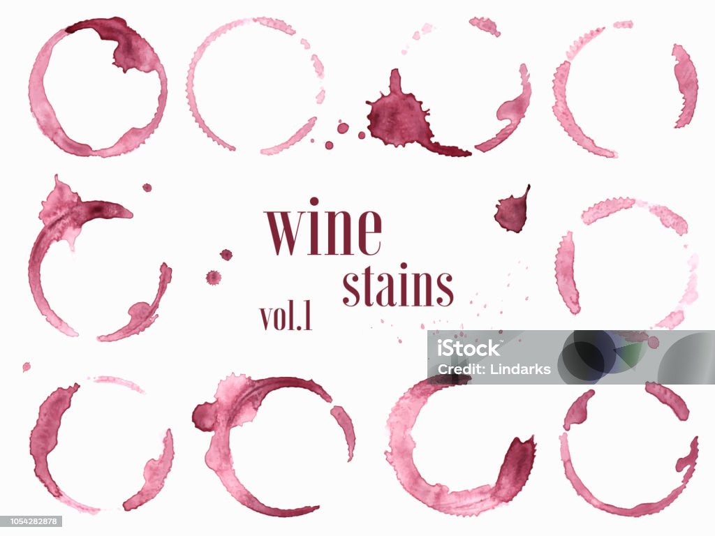 ワインの汚れや飛び散りのセットです。ベクトル図 - ワインのロイヤリティフリーベクトルアート