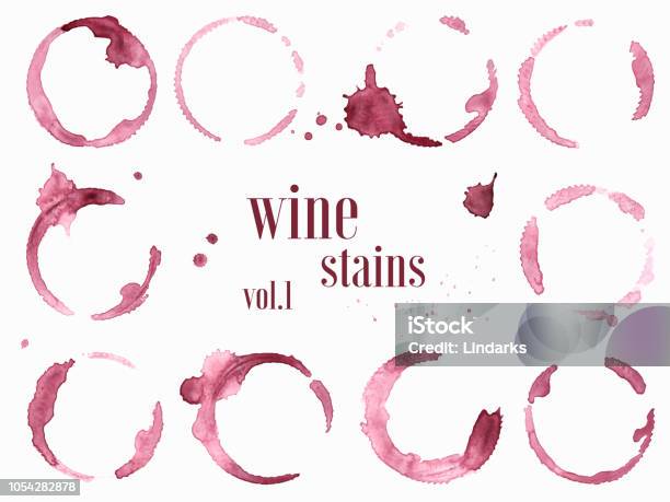 ワインの汚れや飛び散りのセットですベクトル図 - ワインのベクターアート素材や画像を多数ご用意 - ワイン, しみ, 染色検査