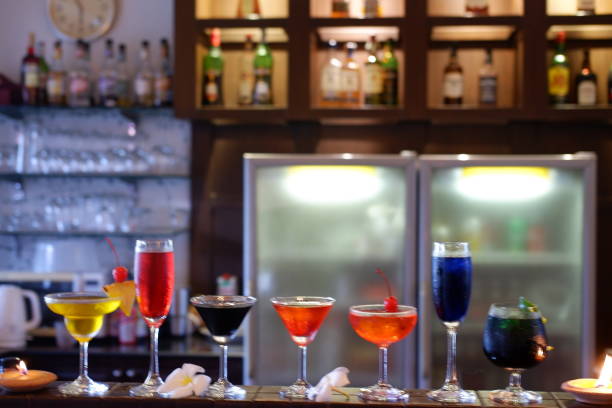 istock selection cocktails on counter bar 1054297596