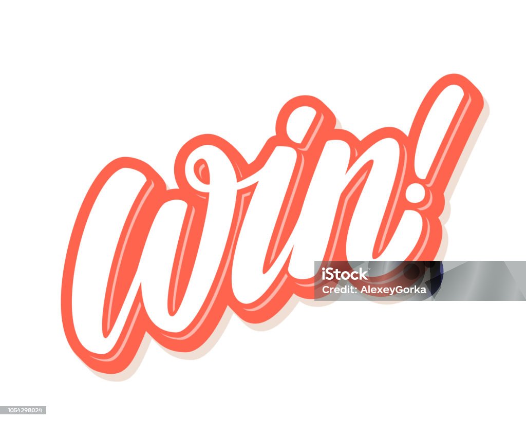 Win Icon Letter Win Vector Lettering Stock Illustration - Download Image Now - Banner ...
