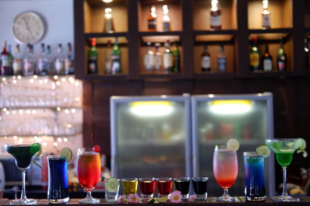 colorful cocktails background