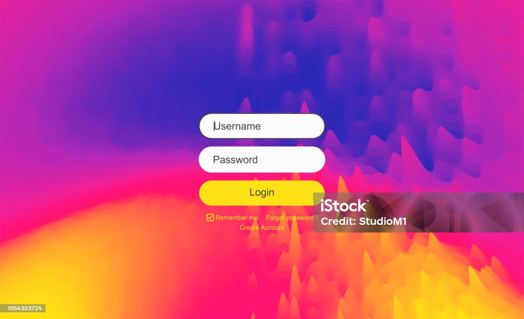 Login User Interface Modern Screen Design For Mobile App And Web Design ...