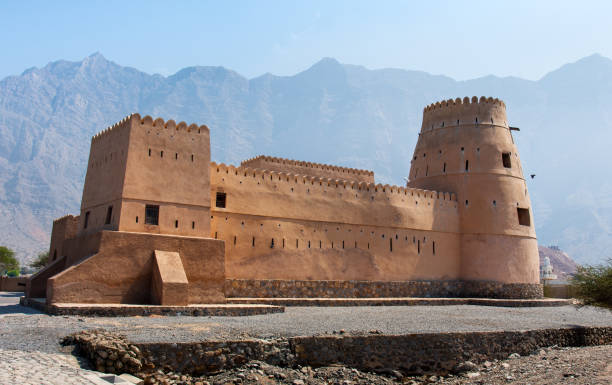 istock Bukha fort in Musandam Oman, Middle east architecture 1054309154