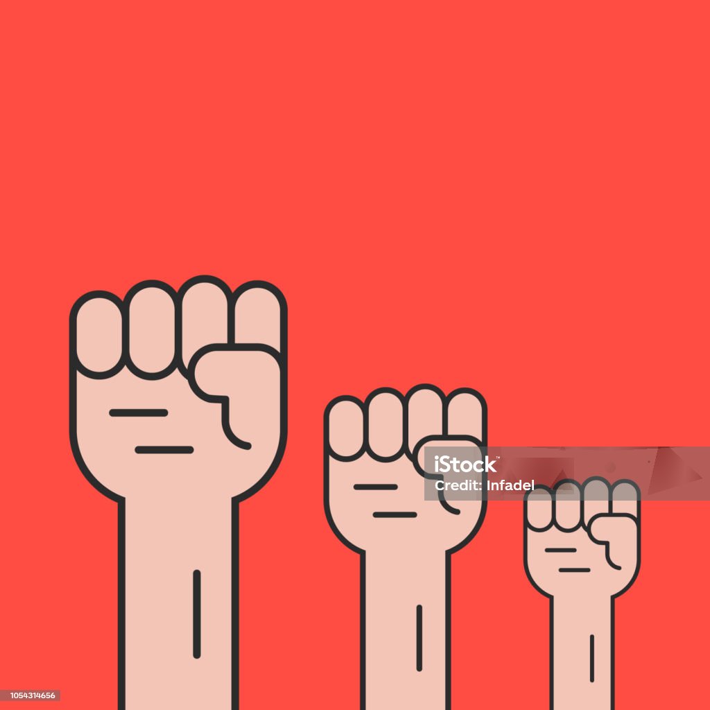Hände hoch wie Revolution protest - Lizenzfrei Autorität Vektorgrafik
