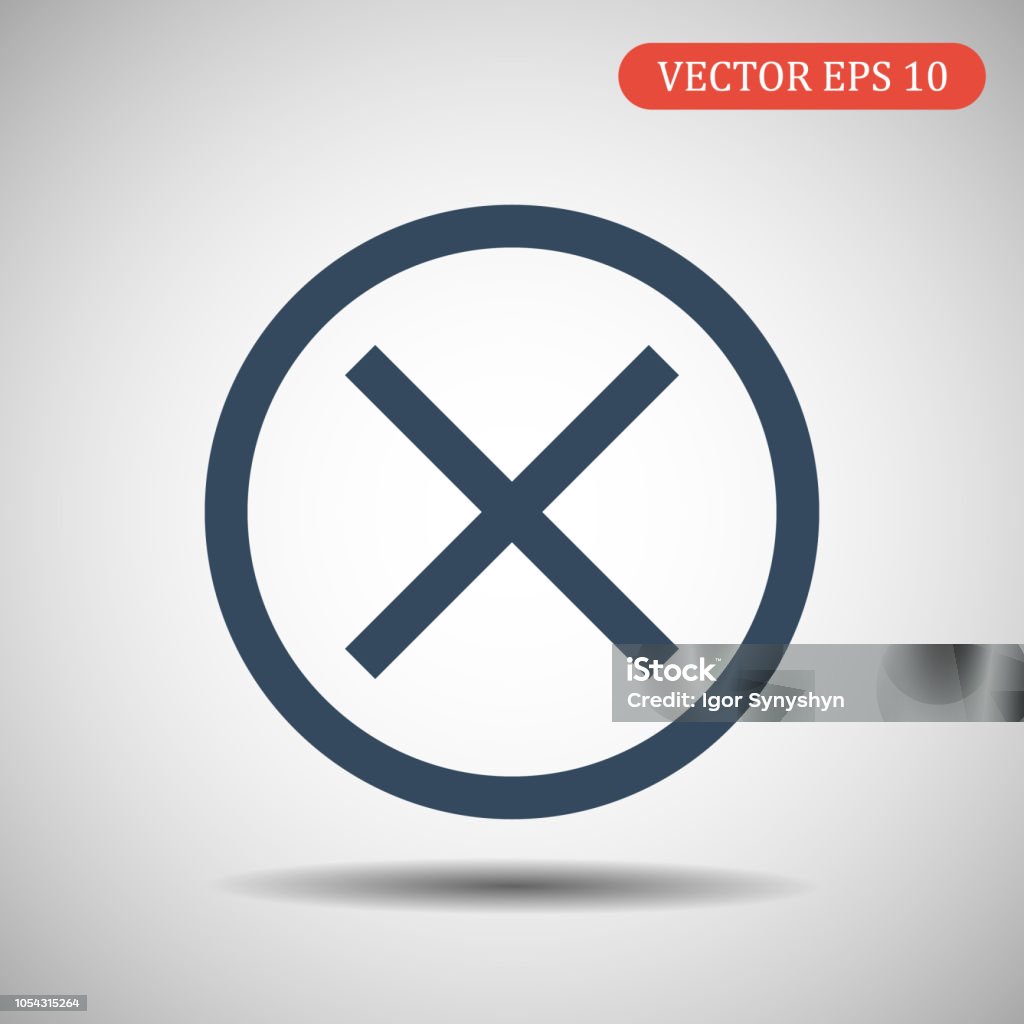 Blue Incorrect Sign Wrong Markvector Illustration In Flat Style Stock Illustration ...