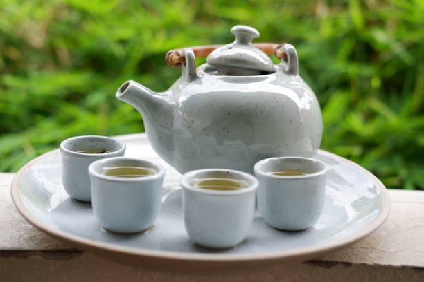 istock Hot tea on old wooden 1054317792