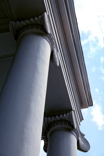 istock Close up architectural column design from building exterior 1054323050