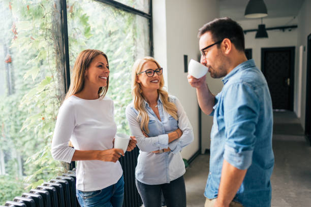 istock Casual business people on a break. 1054349066