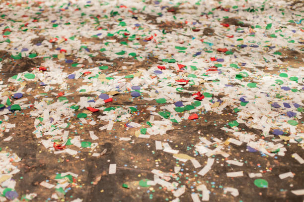 istock High Angle View Of Multi Confetti On Road 1054353288