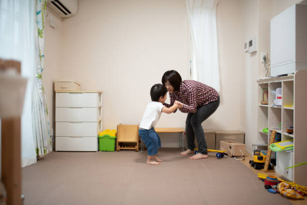 istock Irritated mother and naughty child 1054363356