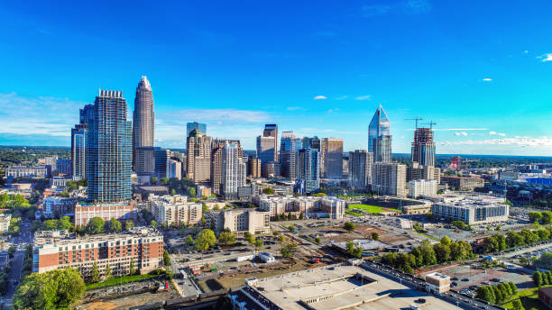 istock Charlotte North Carolina   NC Drone Skyline Aerial 1054364602