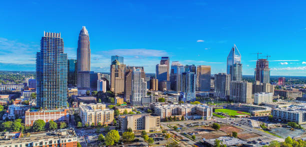 istock Charlotte, NC North Carolina Skyline Aerial 1054364620