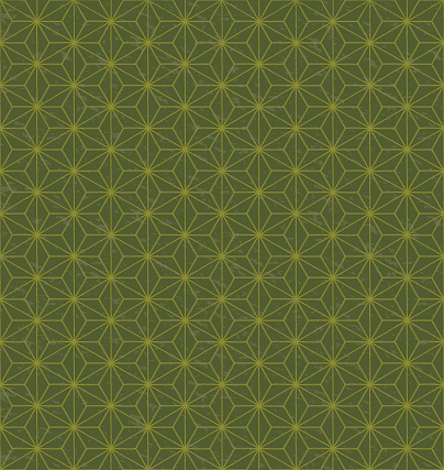 Japanese traditional hemp leaf pattern in brown background