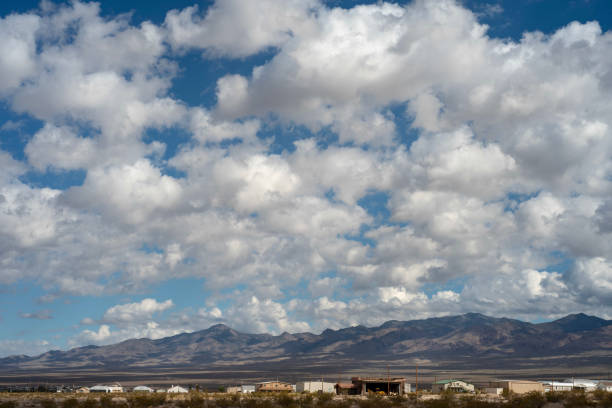 istock cloud sky over mountain landscape Mojave desert 1054369392