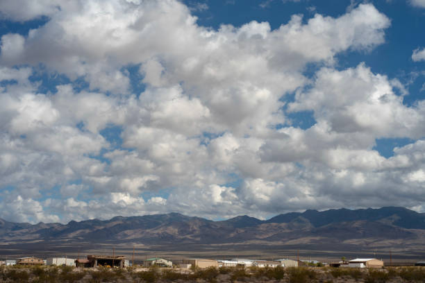 istock cloud sky over mountain landscape Mojave desert 1054369396