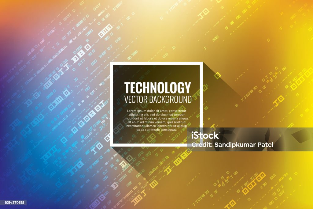 Abstract Technology Binary Code Background Stock Illustration ...