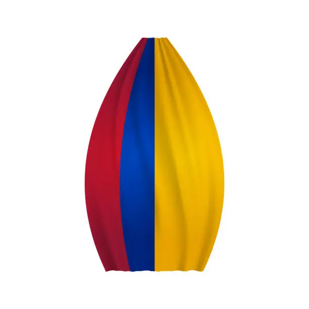 Vector illustration of colombia undulating flag vector (bandera de colombia)