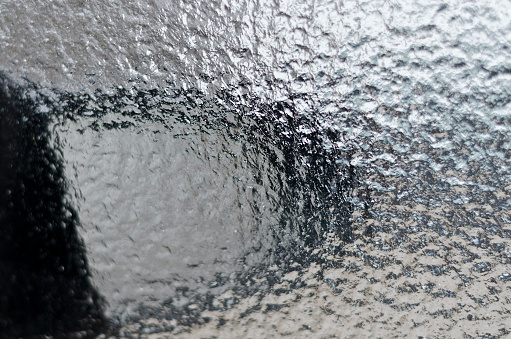 Frozen window-glass blur