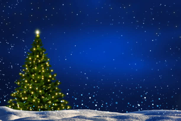 istock blurred christmas tree in holy night 1054385112