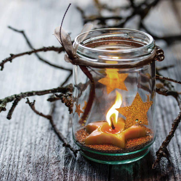 istock Christmas Candle in a Jar 1054394024