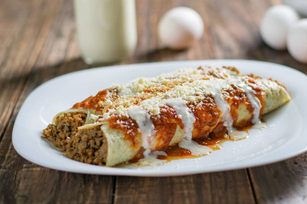 istock pancakes with meat and tomato sauce 1054398084