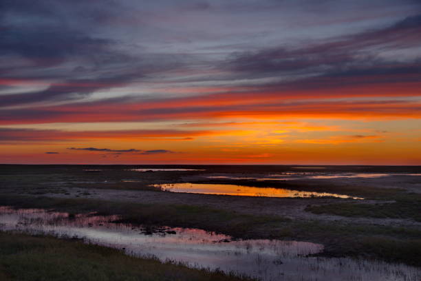 istock Amazing sky at sunset in Kazakhstan 1054398880