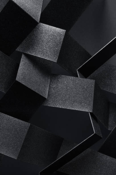 geometrische komposition mit papier streifen, textur-hintergrund - prison architecture black white stock-fotos und bilder