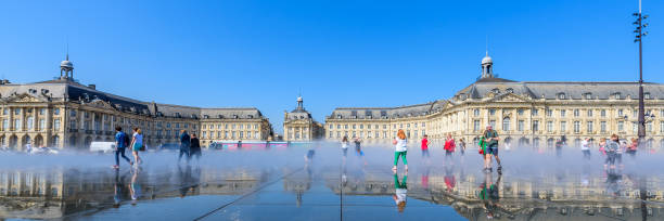 View on the Exchange Square, Bordeaux, France. Copy space for text.
