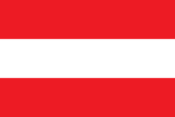 wektor flaga republiki austrii. proporcja 2:3. flaga austrii. bicolor triband. - european community government flag sign stock illustrations