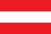 Vector flag of the Republic of Austria. Proportion 2:3. The national flag of Austria. The bicolor triband.