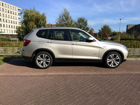 Almere, Netherlands - October 13, 2018: BMW X3 parked on a public parking lot. Nobody in the vehicle.