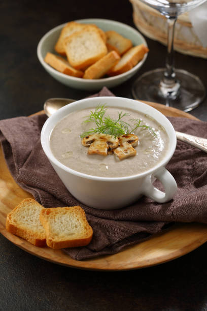 istock Mushrooms soup with cream 1054405610