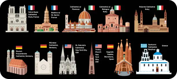 Vector illustration of CATHEDRAL ( CHURCH )