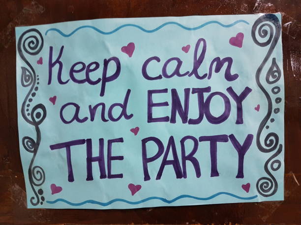 Love signs at a party